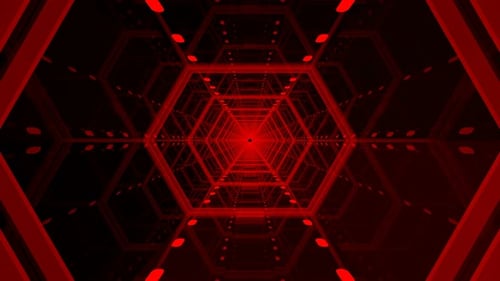 Red Hexagonal Tunnel Loop