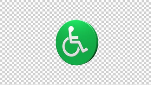 3D Rotating Accessibility Icon Animation