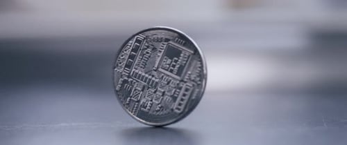 Silberner Bitcoin
