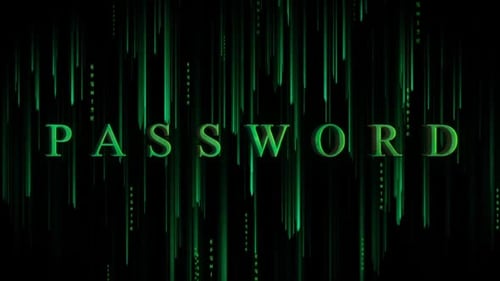 Matrix Style Digital Code Password Reveal Animation