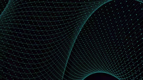 Futuristic Digital Wave Particle Network Background