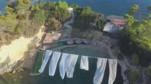 Vista aérea de la isla de Cameo, Zakinthos, Grecia