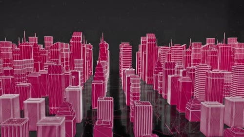 Proyecto de ciudad colorido y contrastante