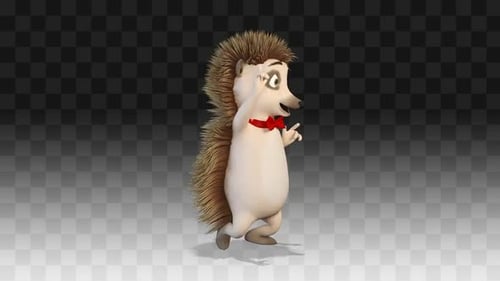 Hedgehog Dancing A Funny Dance Around Him