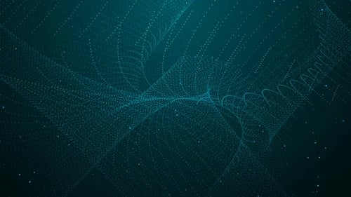 Cyan Color New Digital Particle Line Animated Background