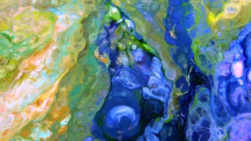 Multicolor Liquid Paint Surface 1