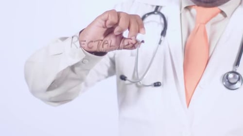 Doctor Writes Rectal Exam