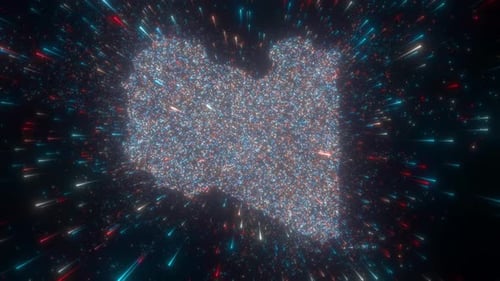 Abstrakte Landkarte von Libyen