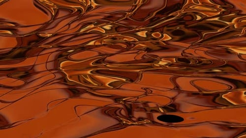 Abstract Fluid Golden Liquid Motion Reflective Background