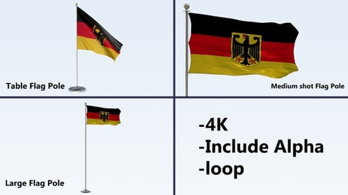 Fahnenstangenpack mit 4K-Schlaufen
