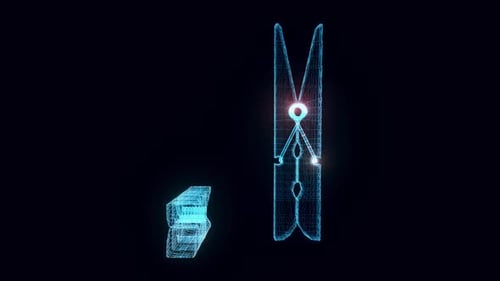 Clothespin Hologram Rotating Hd