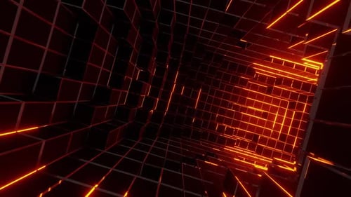 Moving Throw Dark Gold Cubic Tunnel HD