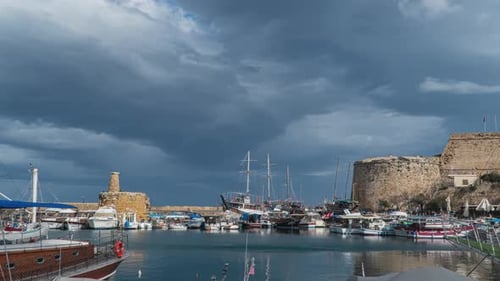 Cloud Movement Over Kyrenia Harbour