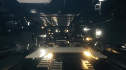 Sci-Fi-Raumschiff-Korridor