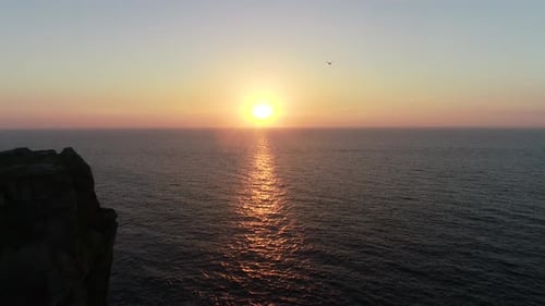 Calm Sea And Sunset Seascape