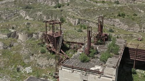 Aerial View of Old Abandoned Plant