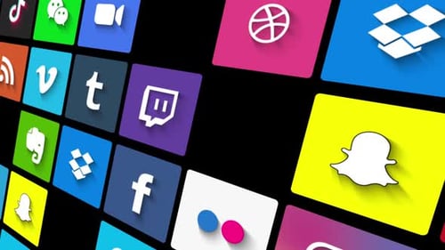 Fundo de redes sociais preto