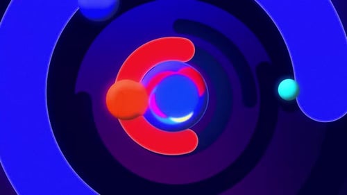 Dynamic Abstract Swirling Circles and Spheres Background