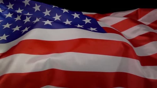 American Flag Waving Gently in the Wind
