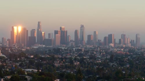 Urban Cityscape During Golden Hour