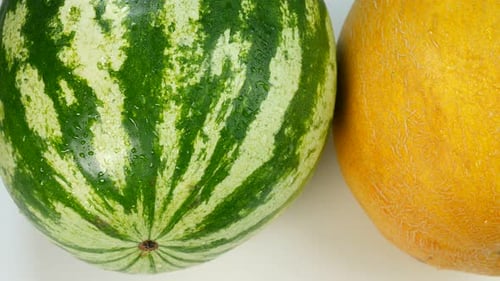 Fresh Watermelon and Melon Close Up