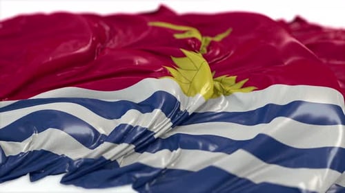 Kiribati Flag On A White Chalkboard