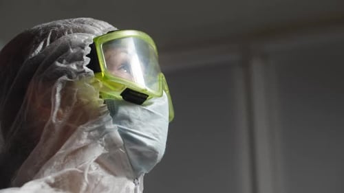 Healthcare Worker Wearing Full Personal Protective Equipment