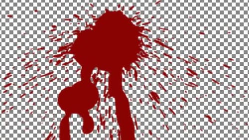 Abstract Red Fluid Splatter Animation Overlay