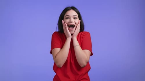 Lucky Woman is Very Glad She Screaming WOW Loud Cant Believe Good News