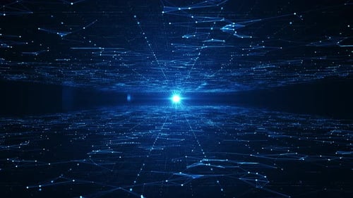 Futuristic Digital Network Connections Animated Background Loop