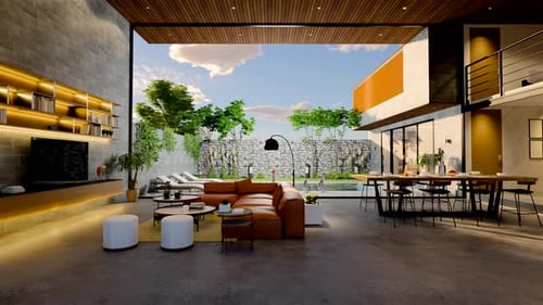 modern style Duplex apartment residence. Home decoration modern loft interior design.