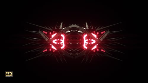 Vj Abstract Symmetrical Red