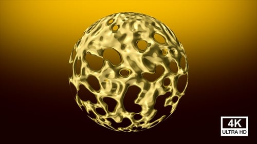 Springbrunnen aus flüssigem Gold Sphere