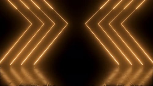 Animated Glowing Neon Arrow Lines Tunnel Effect