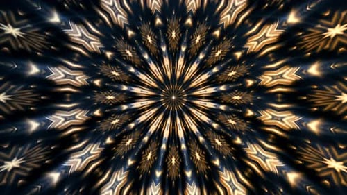 Dynamic Abstract Kaleidoscopic Light Patterns Loop