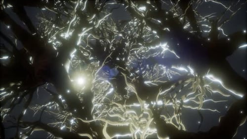 Reise durch ein Neuronenzellnetzwerk im Gehirn