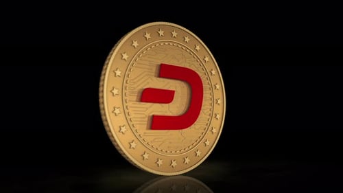 Golden 3D Cryptocurrency Coin Rotation