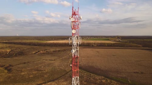 Telecommunication tower 5G, Digital wireless Antenna connection system