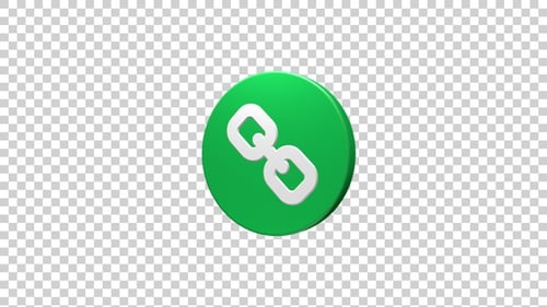 3D Animated Chain Link Icon for Digital Connections