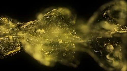 Flüssige Partikel aus Gold im Hintergrund