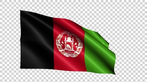 Afghanistan National Flag Waving Loop
