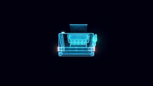 Credit Card Machine Hologram 4k