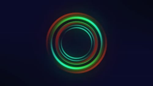 Abstract colorful glowing Circle Round animation