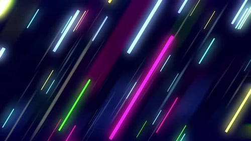 Abstract Neon Glowing Diagonal Lines Digital Background