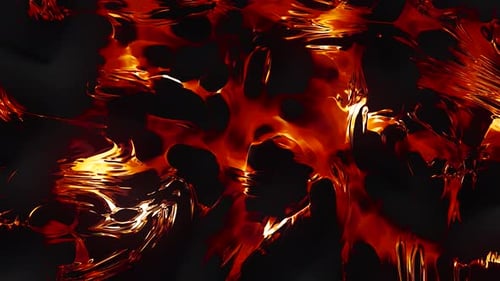 Abstract Fiery Liquid Morphing Seamless Loop