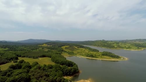 Aerial Landscape and Lake