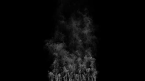 Realistic White Smoke Rising Alpha Channel Effect