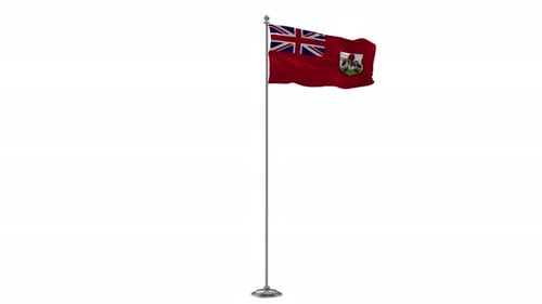Bermuda Flag Waving Seamless Loop Animation