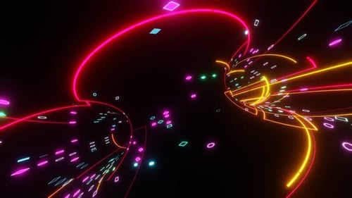 Schimmerndes Neon-Disco-Karussell 02