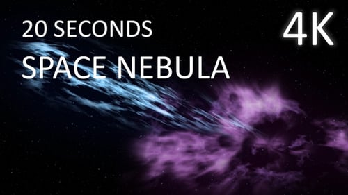 Colorful Cosmic Nebula Flying Through Starfield Background